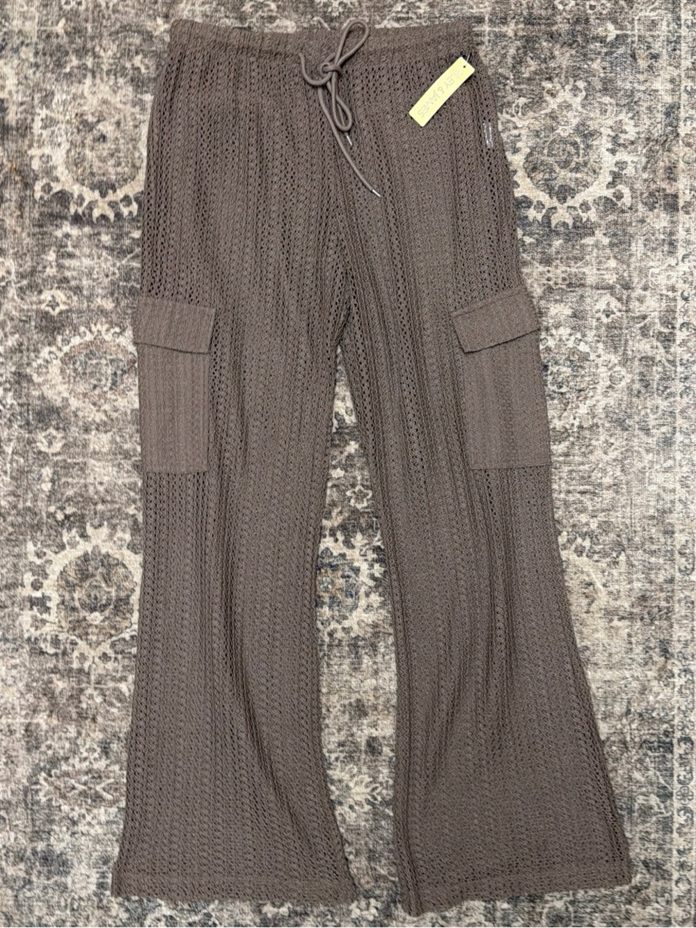 Riley & James brown knit wide leg pants